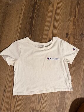 Champion White Crop Top